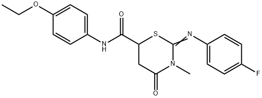 N-(4-ethoxyphenyl)-2-[(4-fluorophenyl)imino]-3-methyl-4-oxo-1,3-thiazinane-6-carboxamide,333328-05-5,结构式