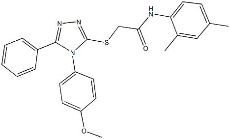 333328-63-5 N-(2,4-dimethylphenyl)-2-{[4-(4-methoxyphenyl)-5-phenyl-4H-1,2,4-triazol-3-yl]sulfanyl}acetamide