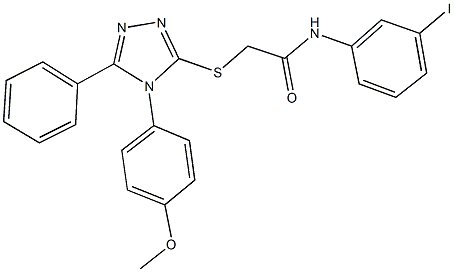 N-(3-iodophenyl)-2-{[4-(4-methoxyphenyl)-5-phenyl-4H-1,2,4-triazol-3-yl]sulfanyl}acetamide Struktur