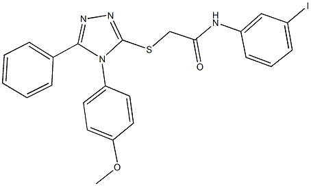 N-(3-iodophenyl)-2-{[4-(4-methoxyphenyl)-5-phenyl-4H-1,2,4-triazol-3-yl]sulfanyl}acetamide Structure