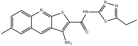 3-amino-N-(5-ethyl-1,3,4-thiadiazol-2-yl)-6-methylthieno[2,3-b]quinoline-2-carboxamide|