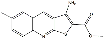 methyl 3-amino-6-methylthieno[2,3-b]quinoline-2-carboxylate 化学構造式