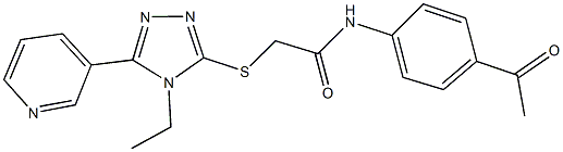 N-(4-acetylphenyl)-2-{[4-ethyl-5-(3-pyridinyl)-4H-1,2,4-triazol-3-yl]sulfanyl}acetamide Struktur