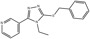 benzyl 4-ethyl-5-(3-pyridinyl)-4H-1,2,4-triazol-3-yl sulfide Struktur