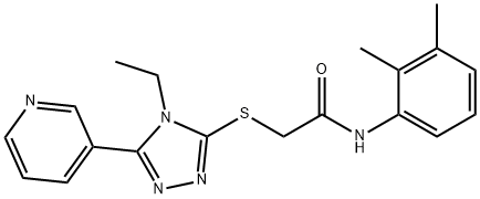 N-(2,3-dimethylphenyl)-2-{[4-ethyl-5-(3-pyridinyl)-4H-1,2,4-triazol-3-yl]sulfanyl}acetamide Structure