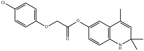 2,2,4-trimethyl-1,2-dihydro-6-quinolinyl (4-chlorophenoxy)acetate Struktur