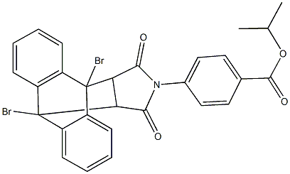 isopropyl 4-(1,8-dibromo-16,18-dioxo-17-azapentacyclo[6.6.5.0~2,7~.0~9,14~.0~15,19~]nonadeca-2,4,6,9,11,13-hexaen-17-yl)benzoate Structure