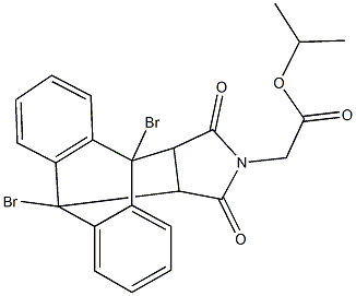 isopropyl (1,8-dibromo-16,18-dioxo-17-azapentacyclo[6.6.5.0~2,7~.0~9,14~.0~15,19~]nonadeca-2,4,6,9,11,13-hexaen-17-yl)acetate,333340-72-0,结构式