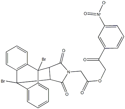 333340-76-4 2-{3-nitrophenyl}-2-oxoethyl (1,8-dibromo-16,18-dioxo-17-azapentacyclo[6.6.5.0~2,7~.0~9,14~.0~15,19~]nonadeca-2,4,6,9,11,13-hexaen-17-yl)acetate