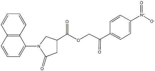 2-{4-nitrophenyl}-2-oxoethyl 1-(1-naphthyl)-5-oxo-3-pyrrolidinecarboxylate,333340-93-5,结构式