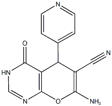 7-amino-4-oxo-5-(4-pyridinyl)-3,5-dihydro-4H-pyrano[2,3-d]pyrimidine-6-carbonitrile|