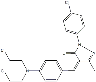 4-{4-[bis(2-chloroethyl)amino]benzylidene}-2-(4-chlorophenyl)-5-methyl-2,4-dihydro-3H-pyrazol-3-one Structure