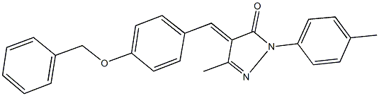 4-[4-(benzyloxy)benzylidene]-5-methyl-2-(4-methylphenyl)-2,4-dihydro-3H-pyrazol-3-one,333342-27-1,结构式