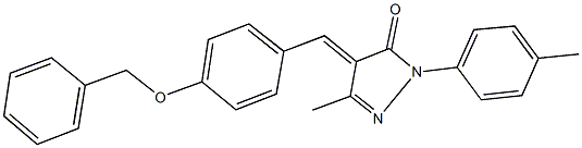 4-[4-(benzyloxy)benzylidene]-5-methyl-2-(4-methylphenyl)-2,4-dihydro-3H-pyrazol-3-one Struktur