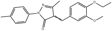 4-(4-ethoxy-3-methoxybenzylidene)-5-methyl-2-(4-methylphenyl)-2,4-dihydro-3H-pyrazol-3-one Structure