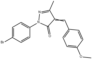 2-(4-bromophenyl)-4-(4-methoxybenzylidene)-5-methyl-2,4-dihydro-3H-pyrazol-3-one Structure