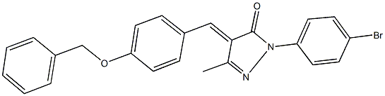 4-[4-(benzyloxy)benzylidene]-2-(4-bromophenyl)-5-methyl-2,4-dihydro-3H-pyrazol-3-one Struktur