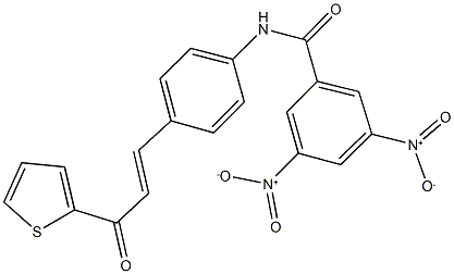 3,5-bisnitro-N-{4-[3-oxo-3-(2-thienyl)-1-propenyl]phenyl}benzamide Structure