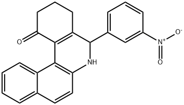 5-{3-nitrophenyl}-3,4,5,6-tetrahydrobenzo[a]phenanthridin-1(2H)-one Structure