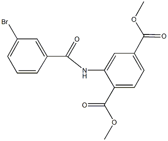dimethyl 2-[(3-bromobenzoyl)amino]terephthalate Structure