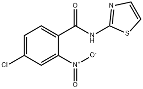 4-chloro-2-nitro-N-(1,3-thiazol-2-yl)benzamide 化学構造式