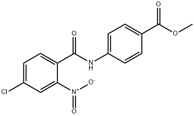 methyl 4-({4-chloro-2-nitrobenzoyl}amino)benzoate 化学構造式