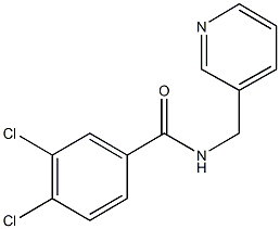 3,4-dichloro-N-(3-pyridinylmethyl)benzamide 化学構造式