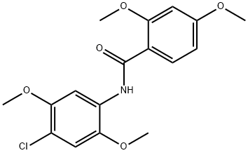 N-(4-chloro-2,5-dimethoxyphenyl)-2,4-dimethoxybenzamide,333347-21-0,结构式