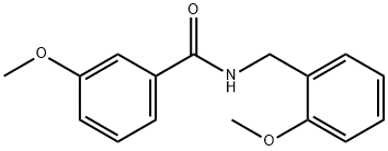 3-methoxy-N-(2-methoxybenzyl)benzamide Struktur