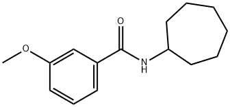 N-cycloheptyl-3-methoxybenzamide,333349-87-4,结构式