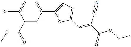 methyl 2-chloro-5-[5-(2-cyano-3-ethoxy-3-oxo-1-propenyl)-2-furyl]benzoate|