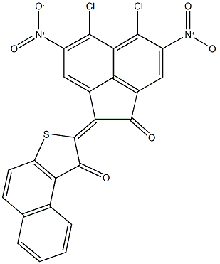 2-(5,6-dichloro-4,7-bisnitro-2-oxo-1(2H)-acenaphthylenylidene)naphtho[2,1-b]thiophen-1(2H)-one Structure