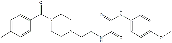 N~1~-(4-methoxyphenyl)-N~2~-{2-[4-(4-methylbenzoyl)-1-piperazinyl]ethyl}ethanediamide Struktur