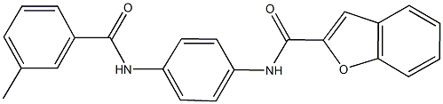 N-{4-[(3-methylbenzoyl)amino]phenyl}-1-benzofuran-2-carboxamide Struktur