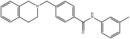 4-(3,4-dihydro-2(1H)-isoquinolinylmethyl)-N-(3-methylphenyl)benzamide 结构式