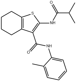 333359-00-5 2-(isobutyrylamino)-N-(2-methylphenyl)-4,5,6,7-tetrahydro-1-benzothiophene-3-carboxamide