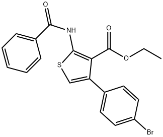 ethyl 2-(benzoylamino)-4-(4-bromophenyl)thiophene-3-carboxylate Struktur