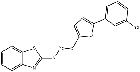 5-(3-chlorophenyl)-2-furaldehyde 1,3-benzothiazol-2-ylhydrazone,333393-16-1,结构式