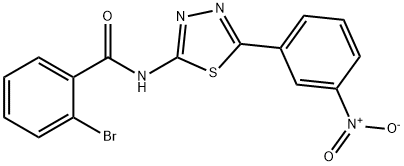 333393-44-5 2-bromo-N-(5-{3-nitrophenyl}-1,3,4-thiadiazol-2-yl)benzamide