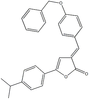 3-[4-(benzyloxy)benzylidene]-5-(4-isopropylphenyl)-2(3H)-furanone 结构式