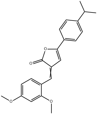3-(2,4-dimethoxybenzylidene)-5-(4-isopropylphenyl)-2(3H)-furanone Structure