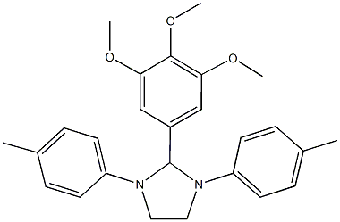 1,3-bis(4-methylphenyl)-2-(3,4,5-trimethoxyphenyl)imidazolidine Struktur