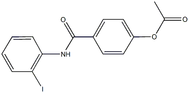 4-[(2-iodoanilino)carbonyl]phenyl acetate Struktur