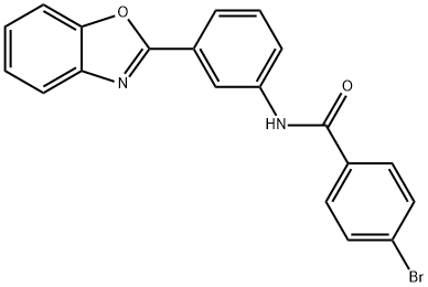 N-[3-(1,3-benzoxazol-2-yl)phenyl]-4-bromobenzamide Structure