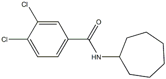 3,4-dichloro-N-cycloheptylbenzamide 化学構造式