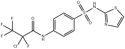 2-chloro-2,3,3,3-tetrafluoro-N-{4-[(1,3-thiazol-2-ylamino)sulfonyl]phenyl}propanamide,333397-31-2,结构式
