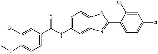 333398-00-8 3-bromo-N-[2-(2,4-dichlorophenyl)-1,3-benzoxazol-5-yl]-4-methoxybenzamide