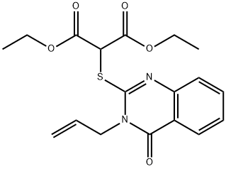 diethyl 2-[(3-allyl-4-oxo-3,4-dihydro-2-quinazolinyl)sulfanyl]malonate Structure
