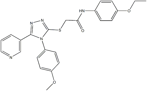 N-(4-ethoxyphenyl)-2-{[4-(4-methoxyphenyl)-5-(3-pyridinyl)-4H-1,2,4-triazol-3-yl]sulfanyl}acetamide Structure