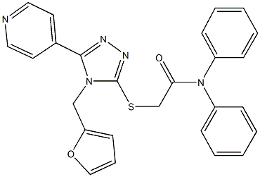 2-{[4-(2-furylmethyl)-5-(4-pyridinyl)-4H-1,2,4-triazol-3-yl]sulfanyl}-N,N-diphenylacetamide|